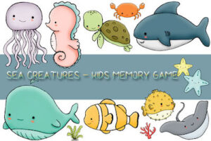 Kids Memory Sea Creatures Kids Memory Sea Creatures