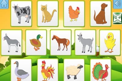 Kids Learning Farm Animals Memory