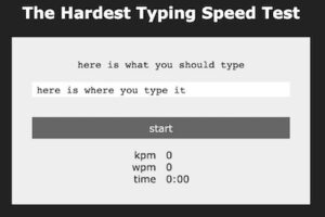hardest typing game