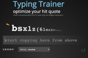 Typing trainer