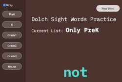 dolch sight words