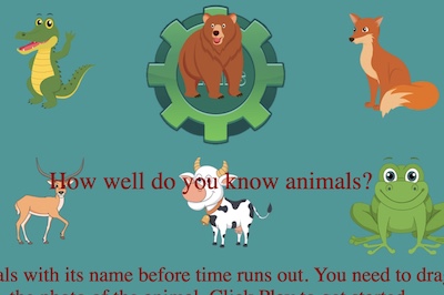 Match Animal Names With Images