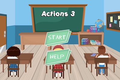 Action Verbs 3 - Memory Game - Elementary Level