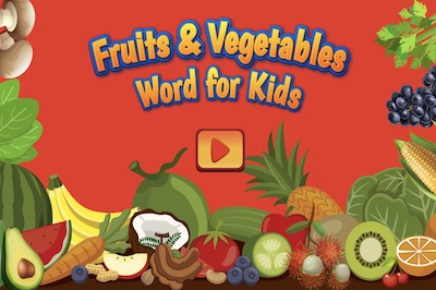 Fruits and Vegetables Word for Kids