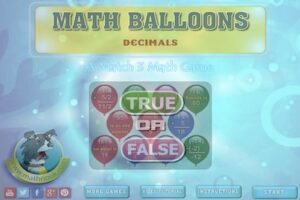 Math Balloons – Decimals Math Balloons – Decimals