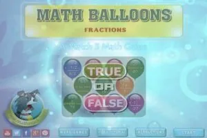 Math Balloons – Fraction Arithmetic