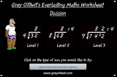 Grey Ollwit S Everlasting Maths Worksheet Division