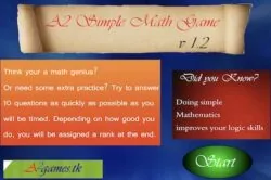 simple math game