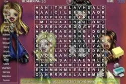 Bratz Characters Wordsearch