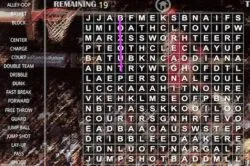 basket ball word search