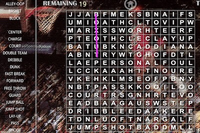 Remaining 20 – Basketball Wordsearch