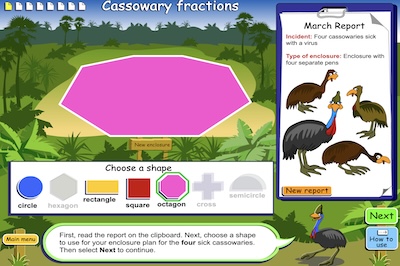 Cassowary Fractions