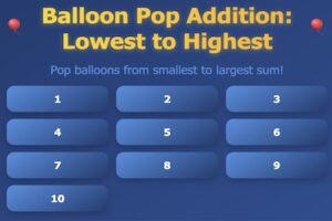 Balloon Pop Addition