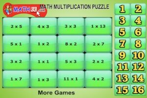 Math Multiplication Puzzle