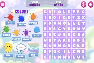 Rainbow Word Search