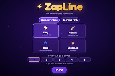 ZapLine: Number Line Adventure