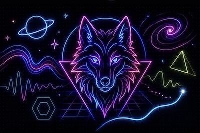 Neon Line Drawing Canvas